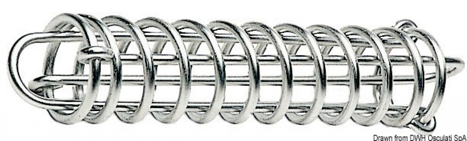 Tauvas atspere  Garums 350mm Cinkots tērauds Maks. Korpusa svars 3500kg  Ø74mm