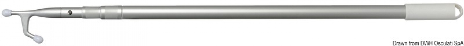 Телескопические крюковые лодки 105/240 см Ø25 / 29/32 мм, 3 секции, анодированный алюминий