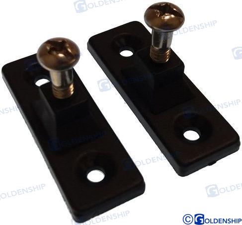 side mount nylon black 2 pcs  - 61 x 21mm