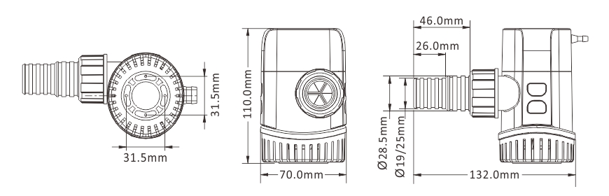 Tilpnes sūknis 12V 800GPH