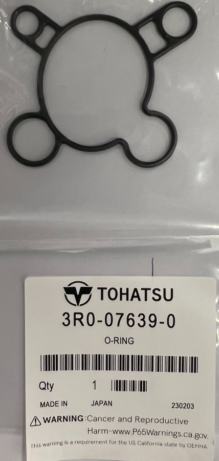 O-ring , oil pump Tohatsu 3r0-07639-0, Mercury 27-853523002
