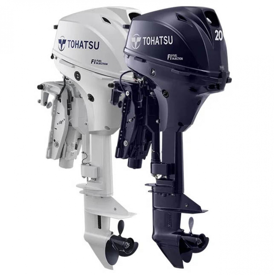 Engine Tohatsu 20 HP tiller handle, S-15", electric starter, tilt, generator