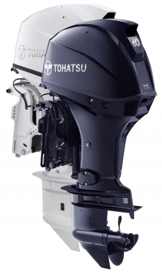 Engine TOHATSU 60 HP (Beluga White) ETL, Power Trim, electric start, FI, tachometer, remote control