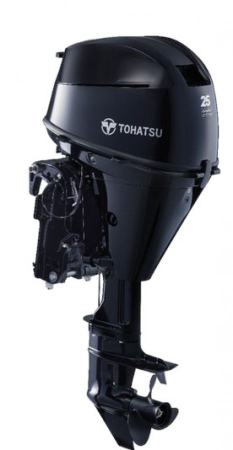 Engine Tohatsu MFS30DS S-15", tiller, tachometer - hour meter!