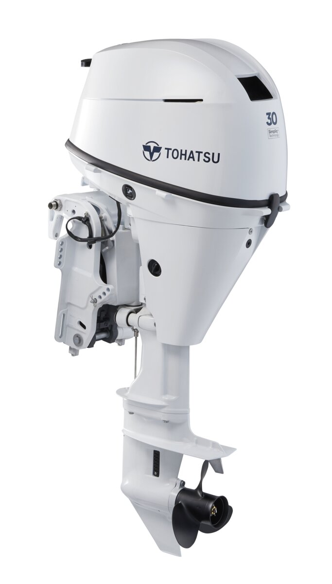 Двигатель Tohatsu MFS30DWETL Beluga White - хвостовое управление, электростартер, триммер-наклон, L, NMEA2000
