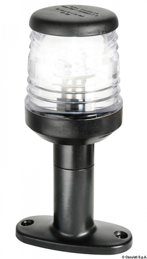 Classic 360° mast head LED light black base D60mm H148mm 12-24V 1,7W