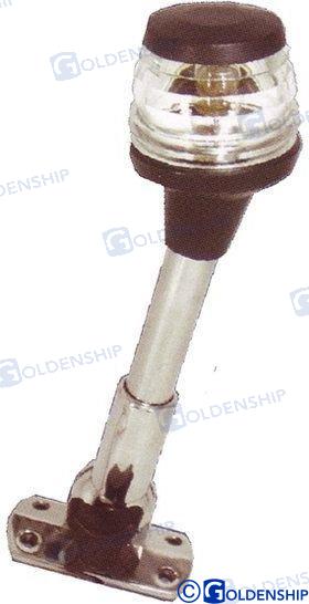 fold down all round light 9" black L23cm AISI304 BA15d 12V 10W	until 12m