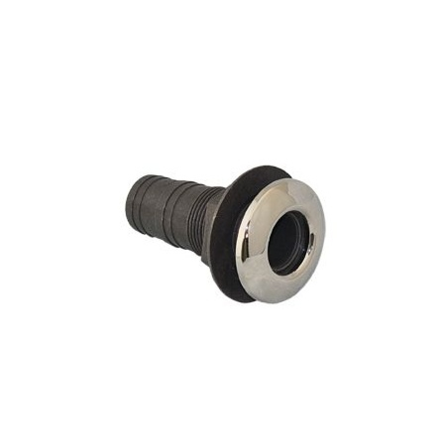 Water outlet 19mm with S.S. surface - straight