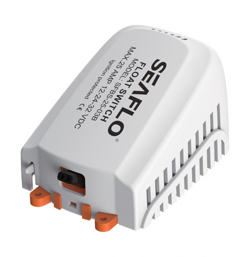 Водяной насос поплавковый 12 В 25 А — 151,5 x 93,5 x 81 мм.