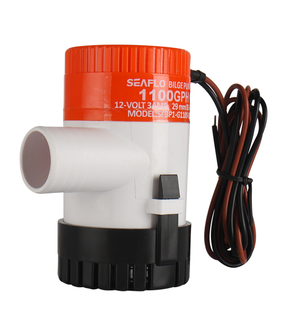 Water pump SEAFLO 12V 1100GPH 65l/min 3A 29mm hose SFBP1-G1100-01