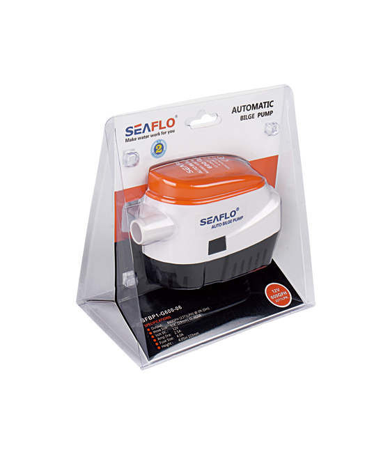 Water pump 600GPH (Automatic) SEAFLO 38l/min 12V 2.5A Outlet 19mm - SFBP1-G600-06