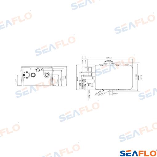 Сливной насос для душа 12 В / 3 А, 750 галлонов в час, выход 19 мм