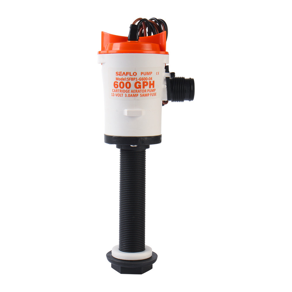 Water pump LIVEWELL 600GPH 38l/min 12V 3A output 19mm - for fish boxes - Seaflo SFBP1-G600-04