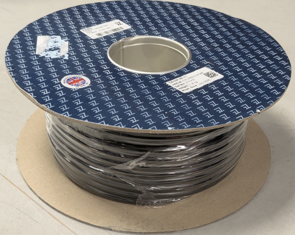 Wire 16mm2 tinned copper - black - PVC sheath - 1m