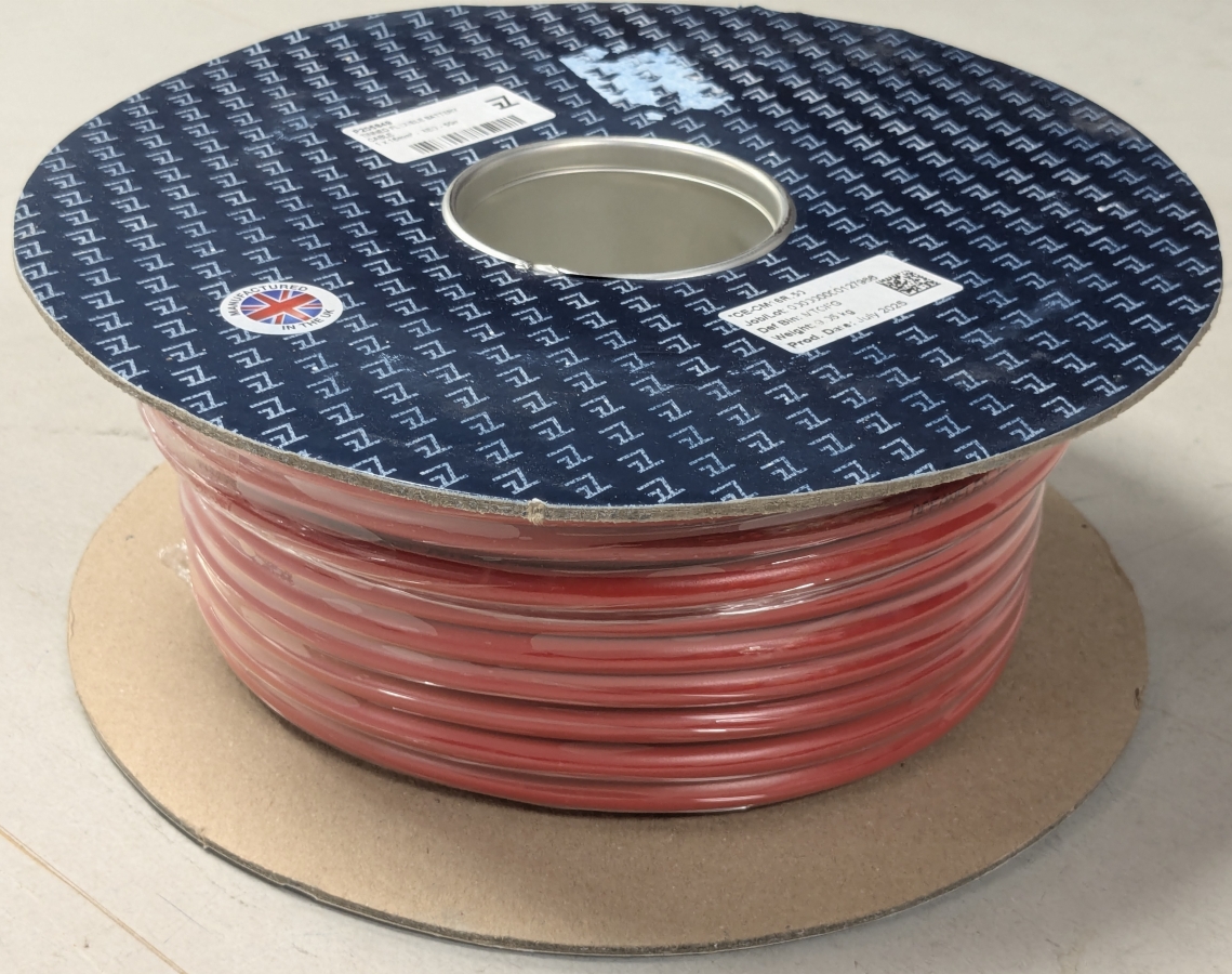 Wire 16mm2 tinned copper - red - PVC sheath - 1m