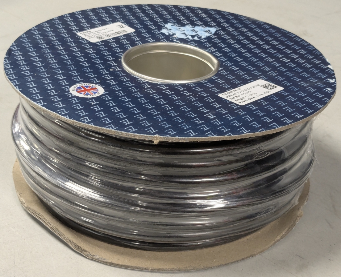 Wire 25mm2 tinned copper - black - PVC sheath - 1m