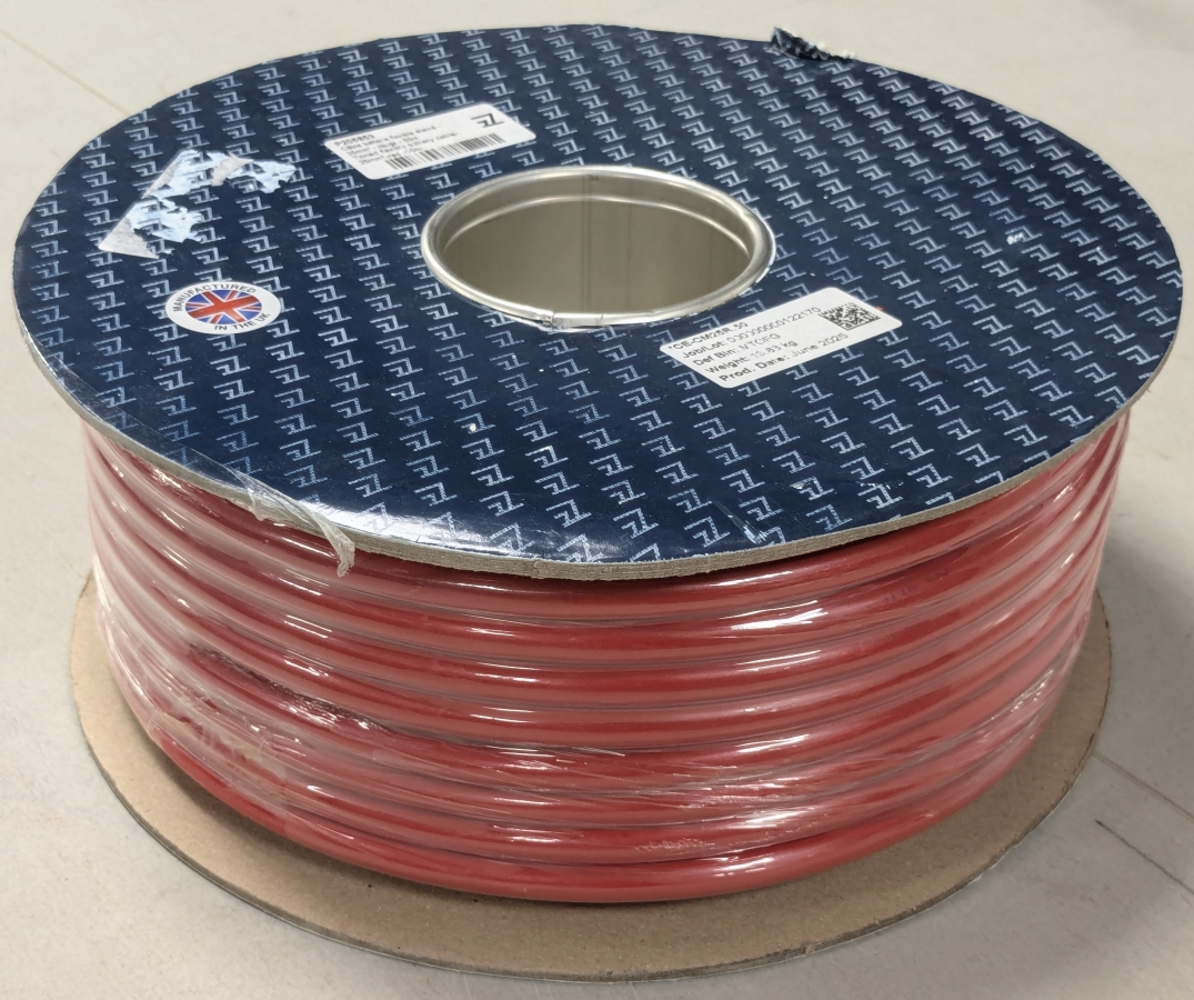 Wire 25mm2 tinned copper - red - PVC sheath - 1m