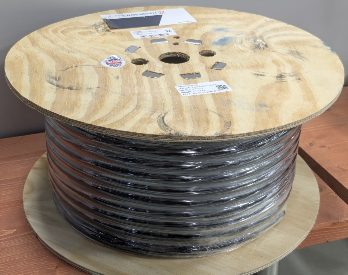 Wire 50mm2 tinned copper - black - PVC sheath - 1m