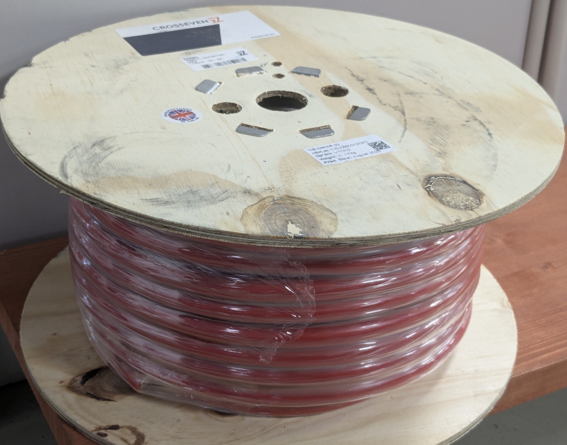 Wire 50mm2 tinned copper - red - PVC sheath - 1m