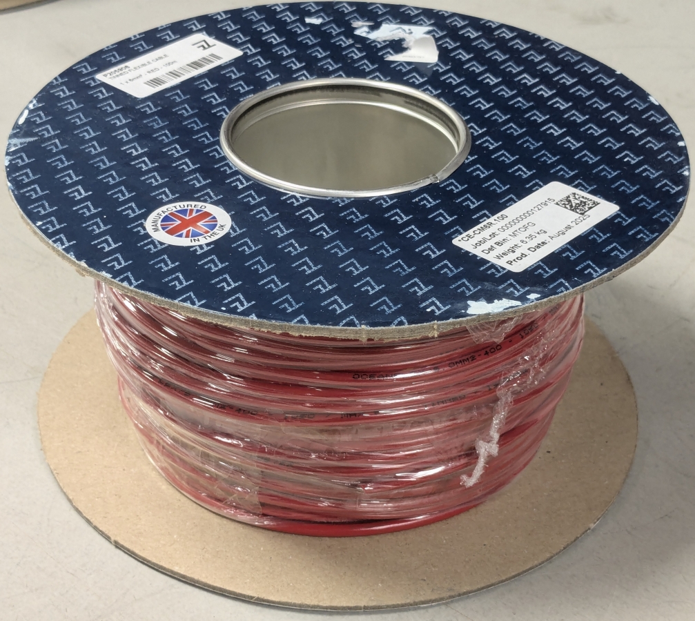 Wire 6mm2 tinned copper - red - PVC sheath - 1m
