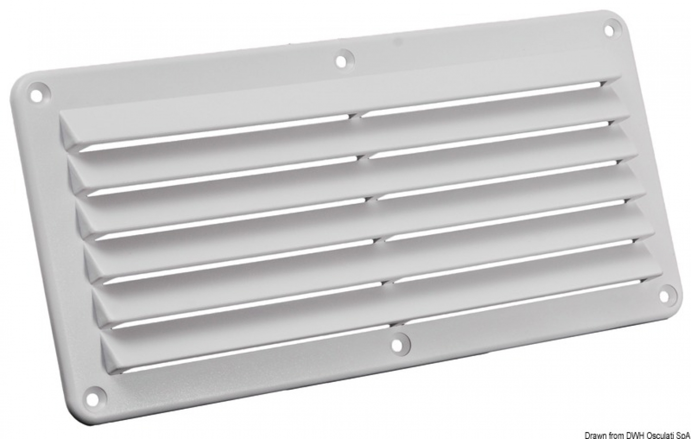 Ventilācijas reste 125 x 260mm balta