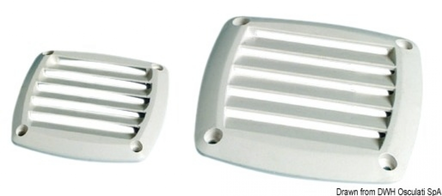 ABS louvred vent white 85x85 mm