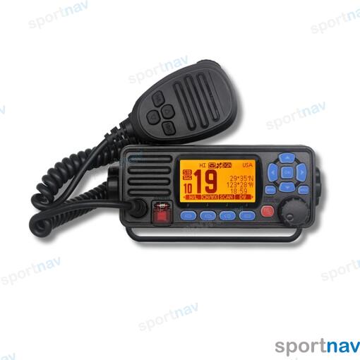 VHF with GPS Class D IPX7 156,5x66,5x84,3mm 1/25W NMEA0183 in and out